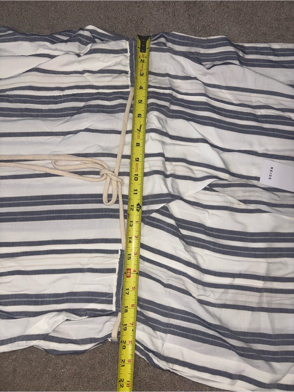 Reiss Ashley Striped Kaftan Midi Dress Size 8 - Picture 15 of 16